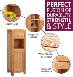 Hallowood Furniture Waverly Oak Bathroom Cabinet - thumbnail 2