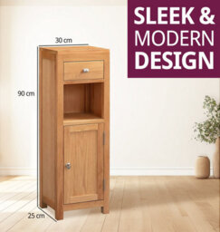 Hallowood Furniture Waverly Oak Bathroom Cabinet - thumbnail 3