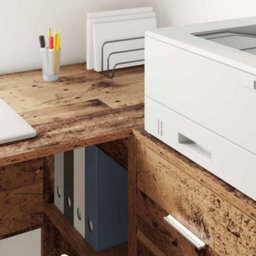 Berkfield Stylish Corner Desk Old Wood 102X88X75 Cm Engineered Wood - thumbnail 4