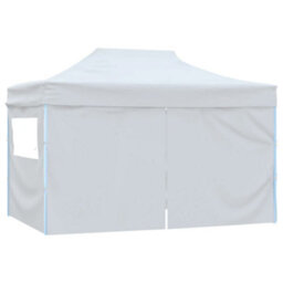 Walplus Professional Folding Party Tent Garden Gazebo Canopy With 4 Sidewalls 3X4 M Steel White - thumbnail 3
