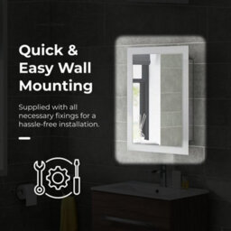 Ibathuk Bristol Wall Mounted Stainless Steel Bathroom Mirror Cabinet, Modern Sliding Door Storage Unit With Shelf, 660 X 480mm - thumbnail 5