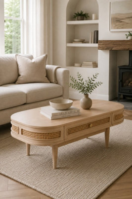Burford Solid Mango 45Cm Circular 1 Drawer Coffee Table - image 1