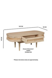 Burford Solid Mango 45Cm Circular 1 Drawer Coffee Table - thumbnail 7