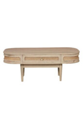 Burford Solid Mango 45Cm Circular 1 Drawer Coffee Table - thumbnail 3