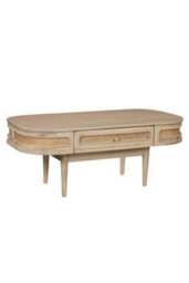 Burford Solid Mango 45Cm Circular 1 Drawer Coffee Table - thumbnail 2