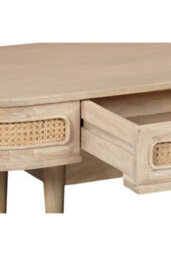 Burford Solid Mango 45Cm Circular 1 Drawer Coffee Table - thumbnail 5