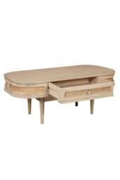 Burford Solid Mango 45Cm Circular 1 Drawer Coffee Table - thumbnail 4