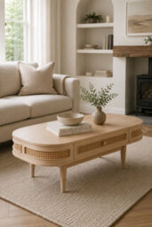 Burford Solid Mango 45Cm Circular 1 Drawer Coffee Table - thumbnail 1