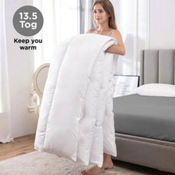 Ameha Single Duvet Quilt 13.5 Tog Extreme Winter Warm Anti Allergy Soft Breathable All Season Down Duvets 135X200Cm - thumbnail 2