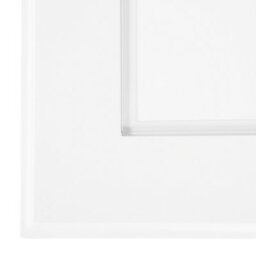 Beliani White Glass Top Side Table 57X40 Cm, One Shelf - Bedside And Living Room Table - thumbnail 8