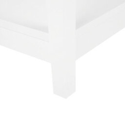 Beliani White Glass Top Side Table 57X40 Cm, One Shelf - Bedside And Living Room Table - thumbnail 7