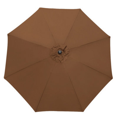 Sundaze Coffee Replacement Parasol Fabric Garden Umbrella Canopy Cover For 2.7M 8 Arm Parasols - image 1