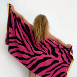 Allure Bath Fashions Jumbo Zebra Print Beach Towel 90 X 180Cm - 100% Cotton - thumbnail 3