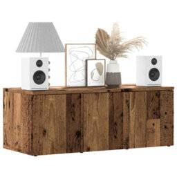 Berkfield Sturdy Tv Cabinet Old Wood 80X34X30 Cm Engineered Wood - thumbnail 2