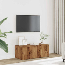 Berkfield Sturdy Tv Cabinet Old Wood 80X34X30 Cm Engineered Wood - thumbnail 3