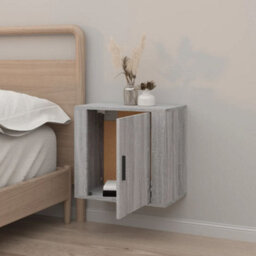 Berkfield Wall-Mounted Bedside Cabinet Grey Sonoma 50X30X47 Cm - thumbnail 3