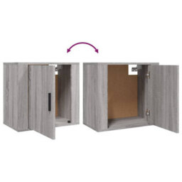 Berkfield Wall-Mounted Bedside Cabinet Grey Sonoma 50X30X47 Cm - thumbnail 8