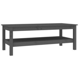 Berkfield Coffee Table Grey 110X50X40 Cm Solid Wood Pine - thumbnail 2