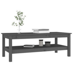 Berkfield Coffee Table Grey 110X50X40 Cm Solid Wood Pine - thumbnail 6