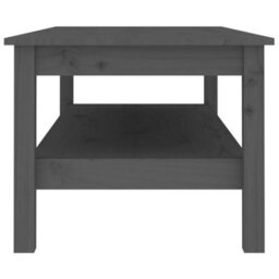 Berkfield Coffee Table Grey 110X50X40 Cm Solid Wood Pine - thumbnail 4