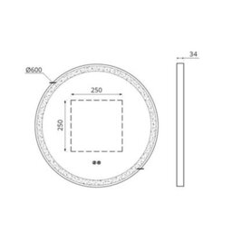 Homestylestore 600mm Chrome Wall Mounted Cool White Led Round Bathroom Mirror - thumbnail 2