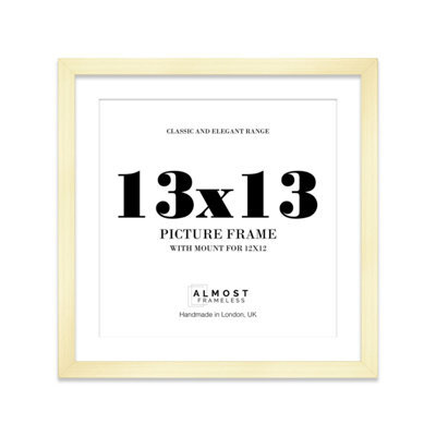 "13X13"" Gold Picture Frame - 13X13"" Square Frame With 12X12"" Mount For 13X13""/12X12"" Pictures Art Deco Style Room Decor, 1 Pack" - image 1