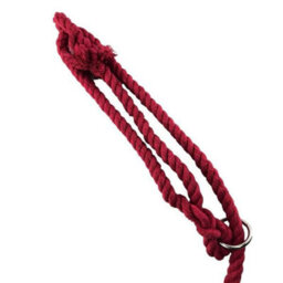 Ropeservices Uk 14mm Red Natural Cotton Ringed Rope Halter X 12 Foot - thumbnail 3