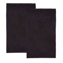 Catherine Lansfield Quick Dry Cotton 90X140 Cm Bath Sheet Pair Black - thumbnail 2