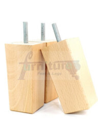 L&F 4X Replacement Furniture Legs Solid Wooden Feet 110mm High Sofas Chairs Settee Cabinets M10 Natural - thumbnail 6