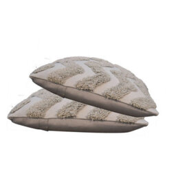 Wyld Haus Set Of 2 Nopparat Natural Grey Zig-Zag Rectangular Cushions 450 X 150 mm - thumbnail 4