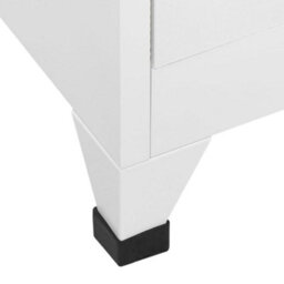 Berkfield Locker Cabinet White 90X40X180 Cm Steel - thumbnail 6