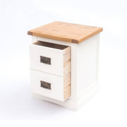 Cabinet Bits Cosenza 2 Drawer Bedside Table Brass Drop Handle - thumbnail 4
