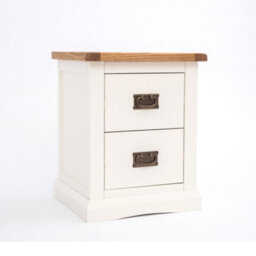 Cabinet Bits Cosenza 2 Drawer Bedside Table Brass Drop Handle - thumbnail 2