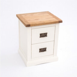 Cabinet Bits Cosenza 2 Drawer Bedside Table Brass Drop Handle - thumbnail 3
