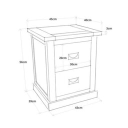 Cabinet Bits Cosenza 2 Drawer Bedside Table Brass Drop Handle - thumbnail 9