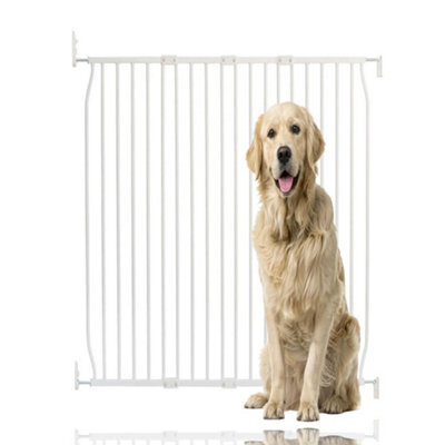 Bettacare Extra Tall Eco Screw Fit Pet Gate, White, 110Cm - 120Cm, Extra Tall Gate 100Cm In Height, Screw Fitted Dog Gate - image 1