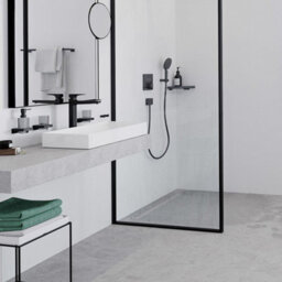 Hansgrohe Addstoris Bathroom Toothbrush Holder Tumbler Matt Black Wall Mounted - thumbnail 2