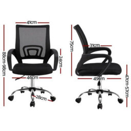 Style 1 - Black  Ergonomic Mesh Home Office Height Adjustable Swivel Gas Lift Computer Desk Chair - thumbnail 2