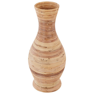 Beliani Decorative Vase Trinisa Rattan 70 Cm Natural - image 1