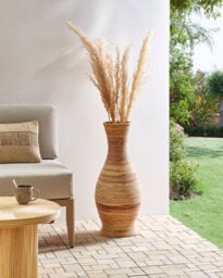Beliani Decorative Vase Trinisa Rattan 70 Cm Natural - thumbnail 2