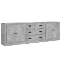 Vidaxl Sideboards 3 Pcs Concrete Grey Engineered Wood - thumbnail 2