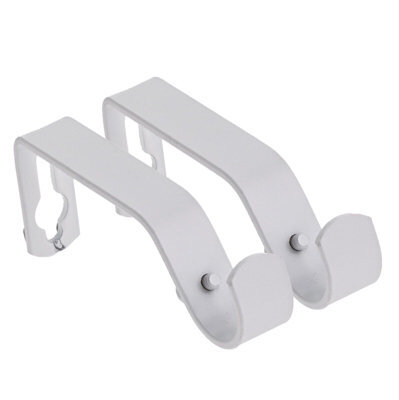 Lister Cartwright 19mm Curtain Pole Ends Brackets With Adjustable Screwsplastic Finish (Pack Of 2)