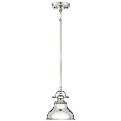 Elegant Imperial Silver 1 Bulb Ceiling Pendant Light Fixture With Led E27 Socket - image 1