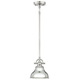 Elegant Imperial Silver 1 Bulb Ceiling Pendant Light Fixture With Led E27 Socket - thumbnail 1