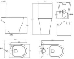 Affine Gloss White Bathroom Suite 1700mm Straight Bath Screen Basin Toilet Vanity Unit - thumbnail 7