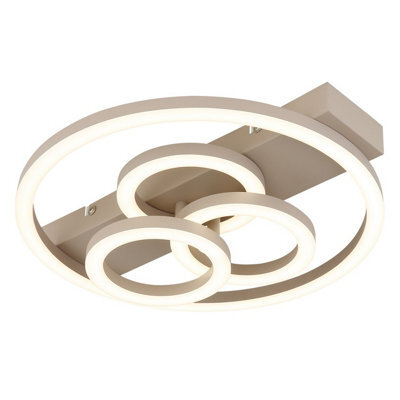 Luminosa Lighting Luminosa Darryl I Semi Flush Ceiling Light Matt Sand Led 3000/4000/6000K - image 1