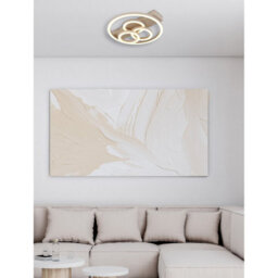 Luminosa Lighting Luminosa Darryl I Semi Flush Ceiling Light Matt Sand Led 3000/4000/6000K - thumbnail 2