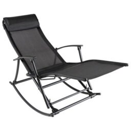 Walplus Garden Rocking Chair Steel And Textilene Black
