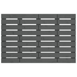 Berkfield Wall Headboard Grey 81X3X63 Cm Solid Wood Pine - thumbnail 4