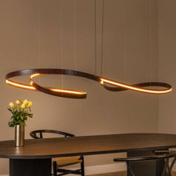 Lucide Slalom Led Ceiling Pendant Light With Remote Control Coffee - thumbnail 1